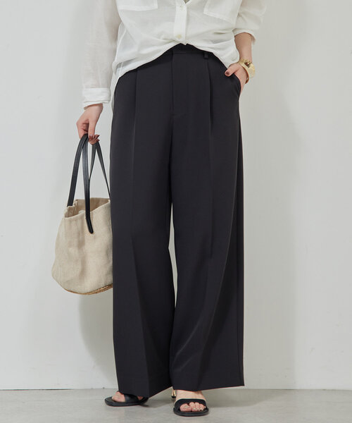 GALLARDAGALANTE（ガリャルダガランテ）の「【セットアップ対応】センタープレスパンツ（その他パンツ・レディース・ブラック/オフホワイト・0/1）」の2枚目の写真