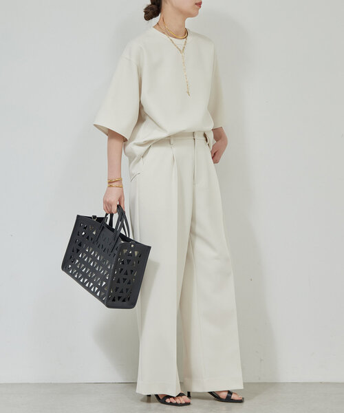 GALLARDAGALANTE（ガリャルダガランテ）の「【セットアップ対応】センタープレスパンツ（その他パンツ・レディース・ブラック/オフホワイト・0/1）」の11枚目の写真