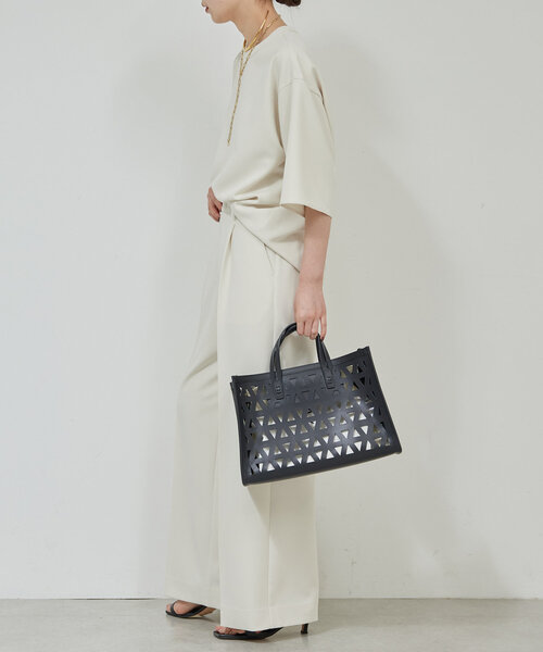 GALLARDAGALANTE（ガリャルダガランテ）の「【セットアップ対応】センタープレスパンツ（その他パンツ・レディース・ブラック/オフホワイト・0/1）」の12枚目の写真