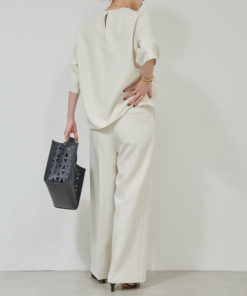 GALLARDAGALANTE（ガリャルダガランテ）の「【セットアップ対応】センタープレスパンツ（その他パンツ・レディース・ブラック/オフホワイト・0/1）」の13枚目の写真