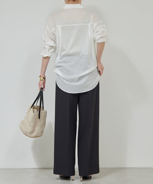 GALLARDAGALANTE（ガリャルダガランテ）の「【セットアップ対応】センタープレスパンツ（その他パンツ・レディース・ブラック/オフホワイト・0/1）」の5枚目の写真