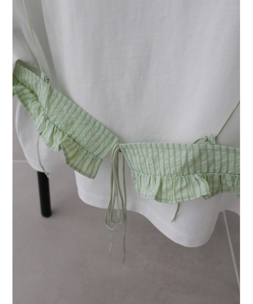 Katrin TOKYO（カトリーントーキョー）の「bustier + cropped tee set（Tシャツ/カットソー・レディース・グレー/ホワイト・FREE/XS）」の9枚目の写真