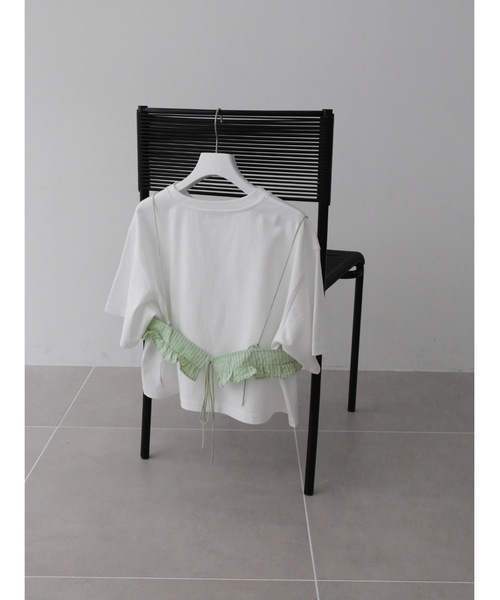 Katrin TOKYO（カトリーントーキョー）の「bustier + cropped tee set（Tシャツ/カットソー・レディース・グレー/ホワイト・FREE/XS）」の11枚目の写真