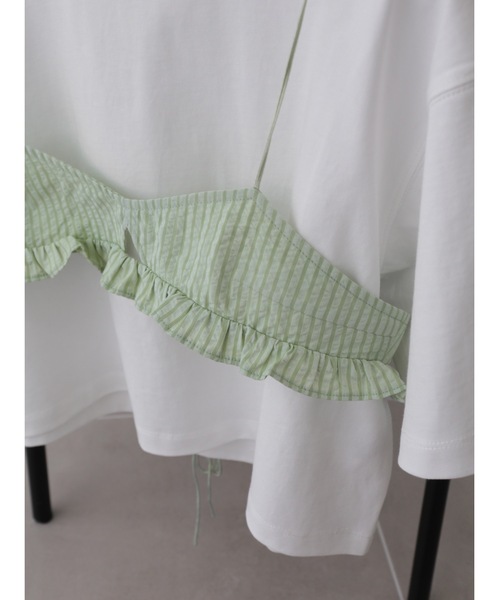 Katrin TOKYO（カトリーントーキョー）の「bustier + cropped tee set（Tシャツ/カットソー・レディース・グレー/ホワイト・FREE/XS）」の10枚目の写真