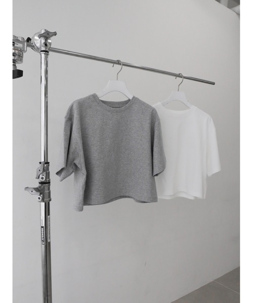 Katrin TOKYO（カトリーントーキョー）の「bustier + cropped tee set（Tシャツ/カットソー・レディース・グレー/ホワイト・FREE/XS）」の5枚目の写真