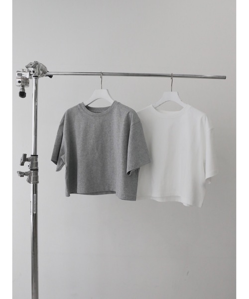 Katrin TOKYO（カトリーントーキョー）の「bustier + cropped tee set（Tシャツ/カットソー・レディース・グレー/ホワイト・FREE/XS）」の6枚目の写真