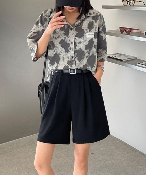 SallyLunn(サリーラン)の「【きれいめカジュアル】タックハーフパンツ(その他パンツ・レディース・ベージュ/ブラック/アイボリー・LARGE/MEDIUM)」の6枚目の写真