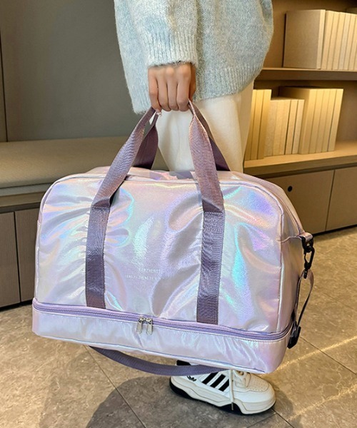 pyornim（ピョルニム）の「【大容量】【2段式】オーロラビッグ トラベル ジム ボストン バッグ（ボストンバッグ・レディース・パープル/ホワイト/ピンク/ブルー・F）」の4枚目の写真