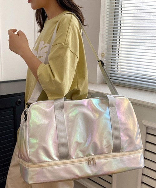 pyornim（ピョルニム）の「【大容量】【2段式】オーロラビッグ トラベル ジム ボストン バッグ（ボストンバッグ・レディース・パープル/ホワイト/ピンク/ブルー・F）」の2枚目の写真