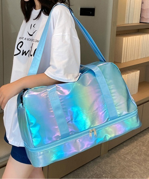 pyornim（ピョルニム）の「【大容量】【2段式】オーロラビッグ トラベル ジム ボストン バッグ（ボストンバッグ・レディース・パープル/ホワイト/ピンク/ブルー・F）」の3枚目の写真