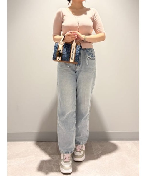 SAMANTHAVEGA（サマンサベガ）の「ロゴテープジャガード調トートバッグ（ミニ）（ショルダーバッグ・レディース・ライトブルー/ブラック/インディゴブルー・FREE）」の14枚目の写真