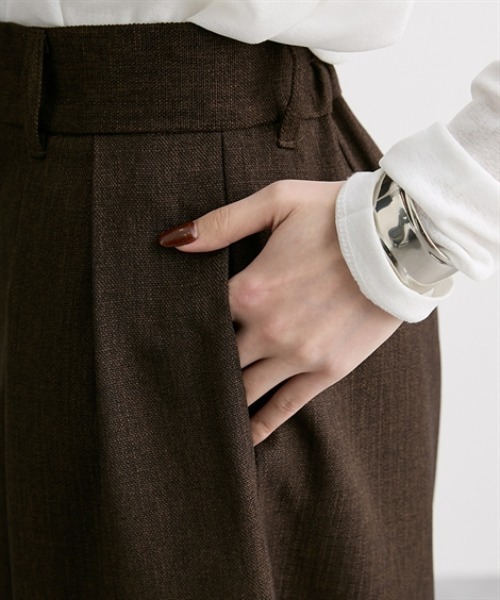 Soiunique（スワユニーク）の「ツイード素材スラックスカーブパンツ［Soiunique］（スラックス・レディース・ブラウン/グレー・FREE）」の19枚目の写真