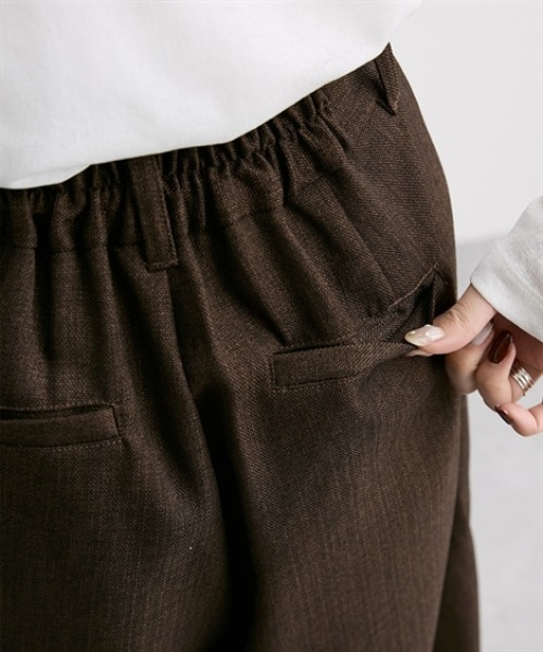 Soiunique（スワユニーク）の「ツイード素材スラックスカーブパンツ［Soiunique］（スラックス・レディース・ブラウン/グレー・FREE）」の21枚目の写真