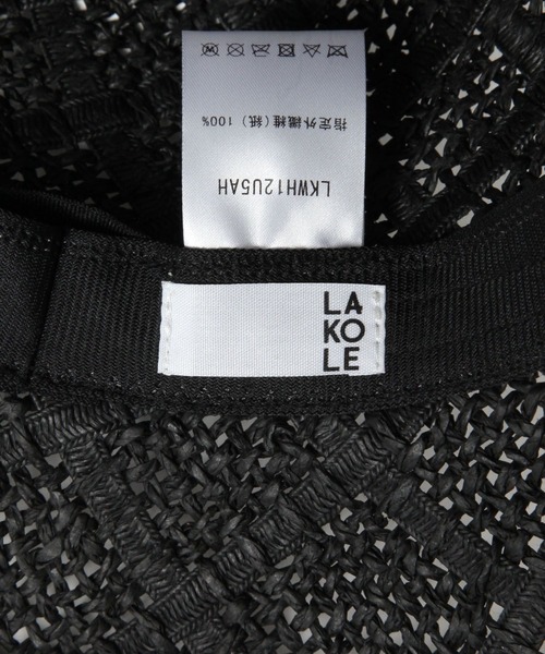 LAKOLE（ラコレ）の「格子柄ペーパーハット / 286092（ハット・レディース・ブラック/ブラウン/ナチュラル・FREE）」の8枚目の写真