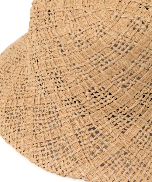 LAKOLE（ラコレ）の「格子柄ペーパーハット / 286092（ハット・レディース・ブラック/ブラウン/ナチュラル・FREE）」の7枚目の写真