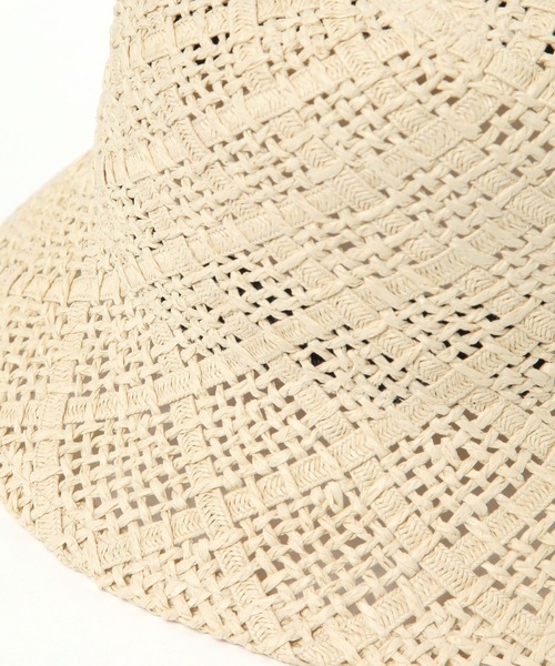 LAKOLE（ラコレ）の「格子柄ペーパーハット / 286092（ハット・レディース・ブラック/ブラウン/ナチュラル・FREE）」の6枚目の写真