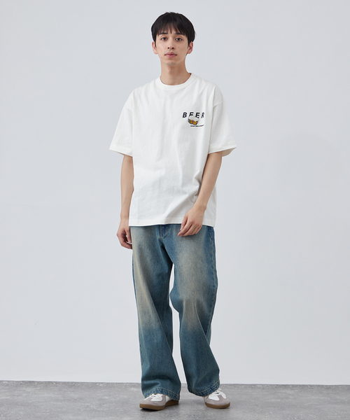 B.C STOCK(ベーセーストック)の「BEER/ビール モチーフ Tシャツ(Tシャツ/カットソー・メンズ・ホワイト/ホワイト系その他・MEDIUM/LARGE)」の17枚目の写真