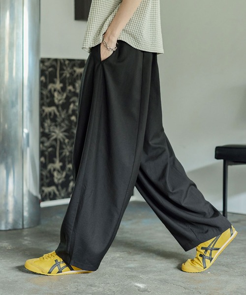 Bleme（ブレム）の「ワイド イージーパンツ ベルトループ付き（その他パンツ・メンズ・ブラック/グレー/ベージュ・S/M/L/XL）」の9枚目の写真