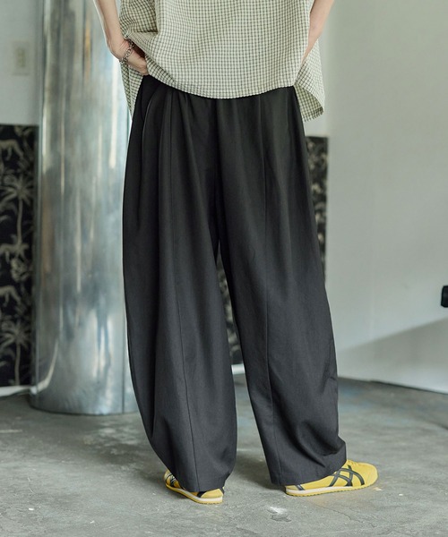 Bleme（ブレム）の「ワイド イージーパンツ ベルトループ付き（その他パンツ・メンズ・ブラック/グレー/ベージュ・S/M/L/XL）」の13枚目の写真