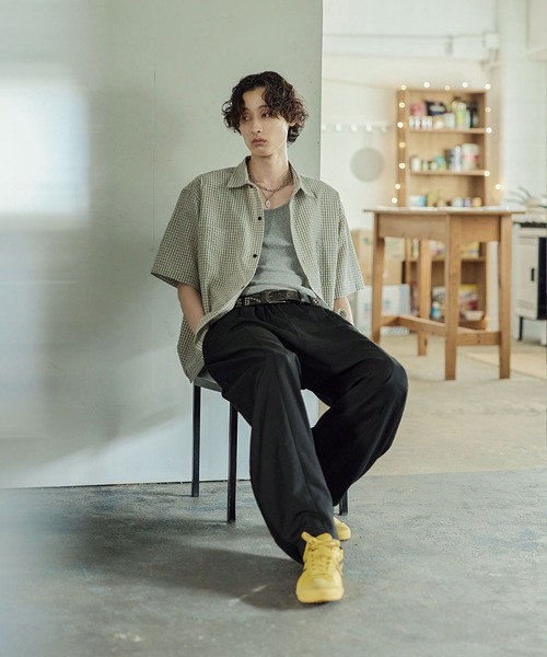 Bleme（ブレム）の「ワイド イージーパンツ ベルトループ付き（その他パンツ・メンズ・ブラック/グレー/ベージュ・S/M/L/XL）」の17枚目の写真