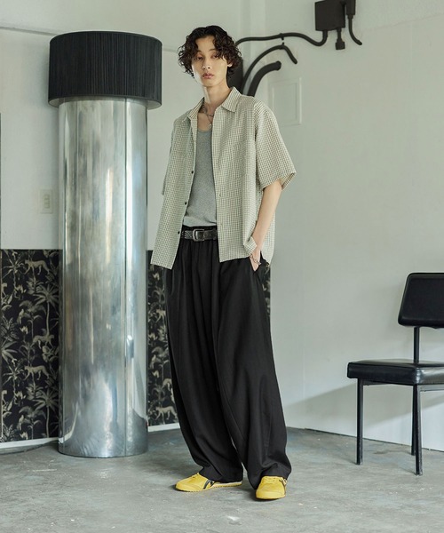 Bleme（ブレム）の「ワイド イージーパンツ ベルトループ付き（その他パンツ・メンズ・ブラック/グレー/ベージュ・S/M/L/XL）」の19枚目の写真