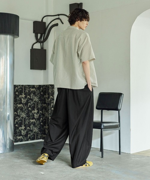Bleme（ブレム）の「ワイド イージーパンツ ベルトループ付き（その他パンツ・メンズ・ブラック/グレー/ベージュ・S/M/L/XL）」の20枚目の写真