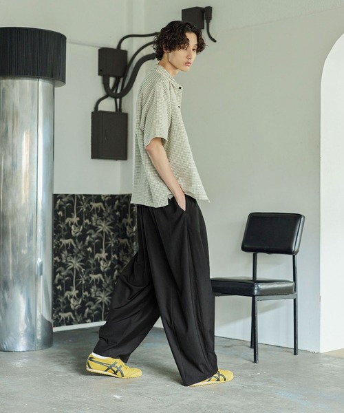 Bleme（ブレム）の「ワイド イージーパンツ ベルトループ付き（その他パンツ・メンズ・ブラック/グレー/ベージュ・S/M/L/XL）」の21枚目の写真