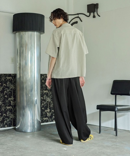 Bleme（ブレム）の「ワイド イージーパンツ ベルトループ付き（その他パンツ・メンズ・ブラック/グレー/ベージュ・S/M/L/XL）」の22枚目の写真