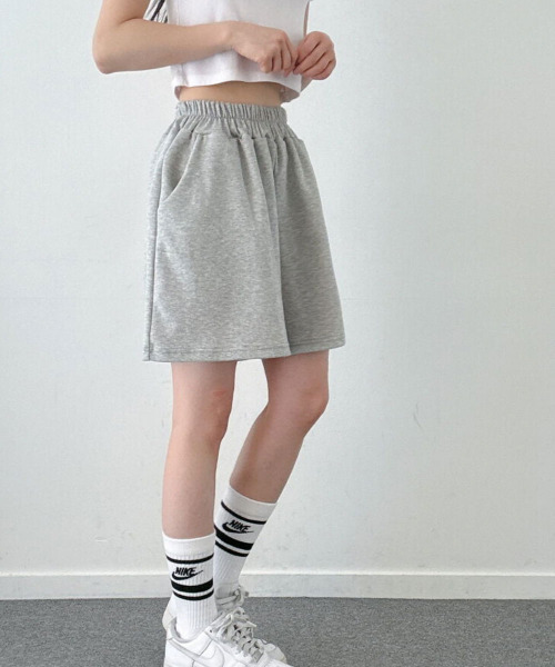 VIVID LADY（ビビッドレディー）の「ハーフ スウェット パンツ（スウェットパンツ・レディース・ライトグレー/グレー/ブラック・FREE）」の19枚目の写真