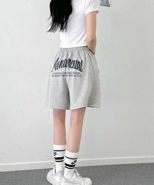 VIVID LADY（ビビッドレディー）の「ハーフ スウェット パンツ（スウェットパンツ・レディース・ライトグレー/グレー/ブラック・FREE）」の18枚目の写真