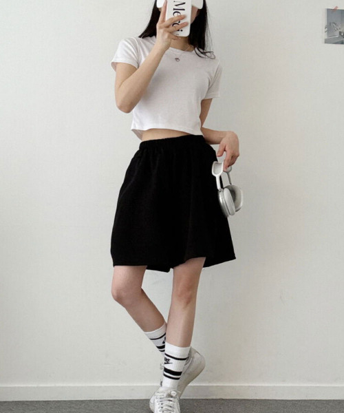 VIVID LADY（ビビッドレディー）の「ハーフ スウェット パンツ（スウェットパンツ・レディース・ライトグレー/グレー/ブラック・FREE）」の14枚目の写真