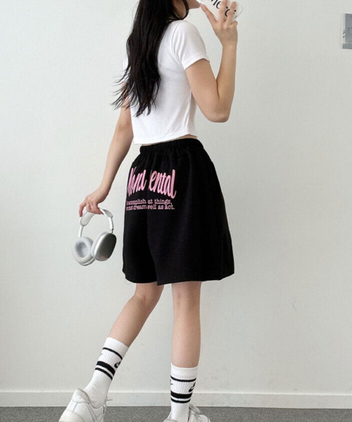 VIVID LADY（ビビッドレディー）の「ハーフ スウェット パンツ（スウェットパンツ・レディース・ライトグレー/グレー/ブラック・FREE）」の12枚目の写真