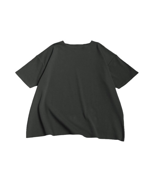 antiqua(アンティカ)の「ダブルボディ カットソーTシャツ(Tシャツ/カットソー・レディース・ダークグレー/ネイビー/ホワイト/ブラック/カーキ/杢グレー・M/L/XL)」の22枚目の写真