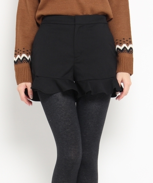 THE EMPORIUM（ジエンポリアム）の「フリルショートパンツ（その他パンツ・レディース・グレー/ブラック・38/40）」の3枚目の写真