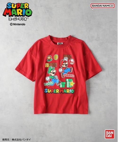 Right-on（ライトオン）の「【マリオ】プリントＴシャツ（Tシャツ/カットソー・キッズ・レッド/イエロー/ブラック・110/120/130/140）」の2枚目の写真