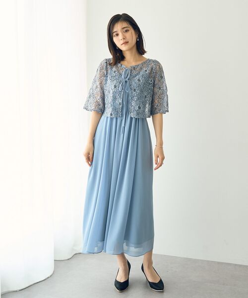 YECCA VECCA（イェッカヴェッカ）の「【2点SET】3wayレース×キャミドレス（ドレス・レディース・ライトグレー/ライトブルー/ネイビー・FREE）」の8枚目の写真