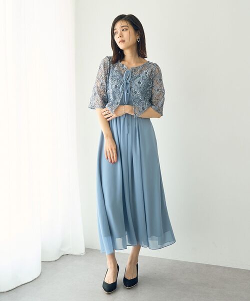 YECCA VECCA（イェッカヴェッカ）の「【2点SET】3wayレース×キャミドレス（ドレス・レディース・ライトグレー/ライトブルー/ネイビー・FREE）」の9枚目の写真