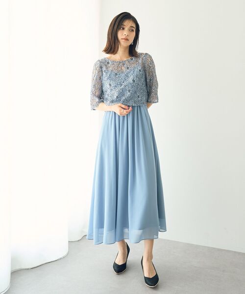 YECCA VECCA（イェッカヴェッカ）の「【2点SET】3wayレース×キャミドレス（ドレス・レディース・ライトグレー/ライトブルー/ネイビー・FREE）」の14枚目の写真