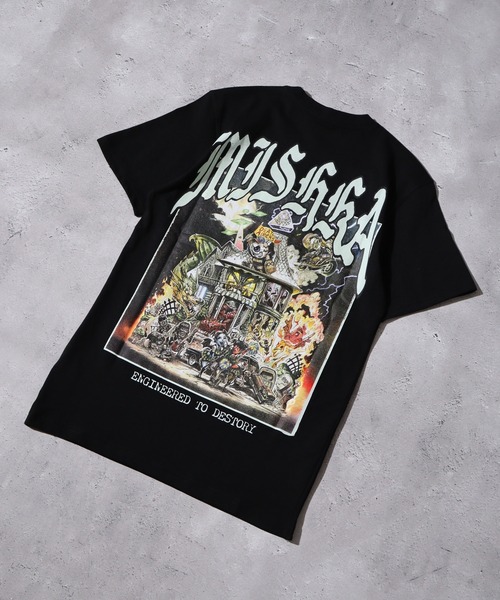 MISHKA（ミシカ）の「MISHKA グラフィックプリントTシャツ（Tシャツ/カットソー・メンズ・パープル/ブラック/ブルー/クリーム/パープル系/ブラック系/ブラック系1/レッド・M/L/XL/2XL/S）」の3枚目の写真