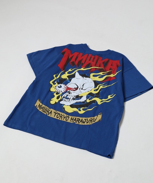 MISHKA（ミシカ）の「MISHKA グラフィックプリントTシャツ（Tシャツ/カットソー・メンズ・ブルー/クリーム/パープル系/ブラック/ブラック系1/レッド/パープル/ブラック系/ミント/ブルー系/グレー・M/L/XL/2XL/S）」の9枚目の写真