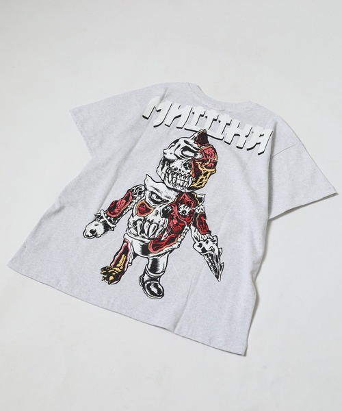 MISHKA（ミシカ）の「MISHKA グラフィックプリントTシャツ（Tシャツ/カットソー・メンズ・ブルー/クリーム/パープル系/ブラック/ブラック系1/レッド/パープル/ブラック系/ミント/ブルー系/グレー・M/L/XL/2XL/S）」の5枚目の写真