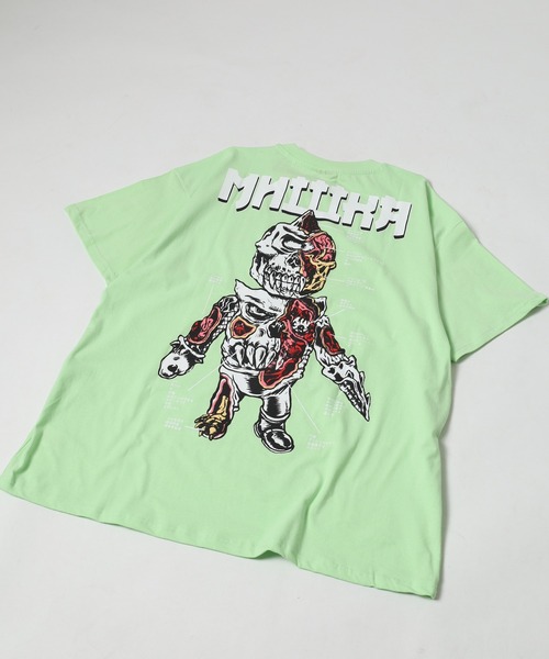 MISHKA（ミシカ）の「MISHKA グラフィックプリントTシャツ（Tシャツ/カットソー・メンズ・ブルー/クリーム/パープル系/ブラック/ブラック系1/レッド/パープル/ブラック系/ミント/ブルー系/グレー・M/L/XL/2XL/S）」の7枚目の写真