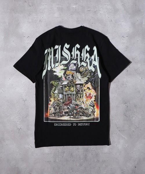 MISHKA（ミシカ）の「MISHKA グラフィックプリントTシャツ（Tシャツ/カットソー・メンズ・パープル/ブラック/ブルー/クリーム/パープル系/ブラック系/ブラック系1/レッド・M/L/XL/2XL/S）」の19枚目の写真