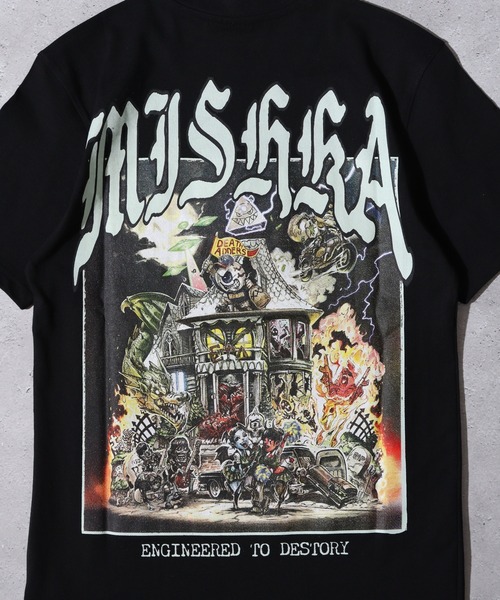 MISHKA（ミシカ）の「MISHKA グラフィックプリントTシャツ（Tシャツ/カットソー・メンズ・パープル/ブラック/ブルー/クリーム/パープル系/ブラック系/ブラック系1/レッド・M/L/XL/2XL/S）」の20枚目の写真