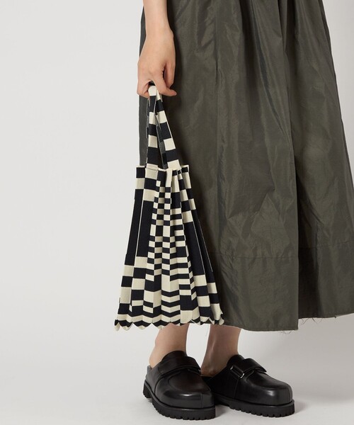 大人気【PLEATSMAMA】Knit Pleats Grid Tote Bag (5 色) 大人気【PLEATSMAMA】Knit Pleats Grid Tote Bag (5 色) (PLEATS