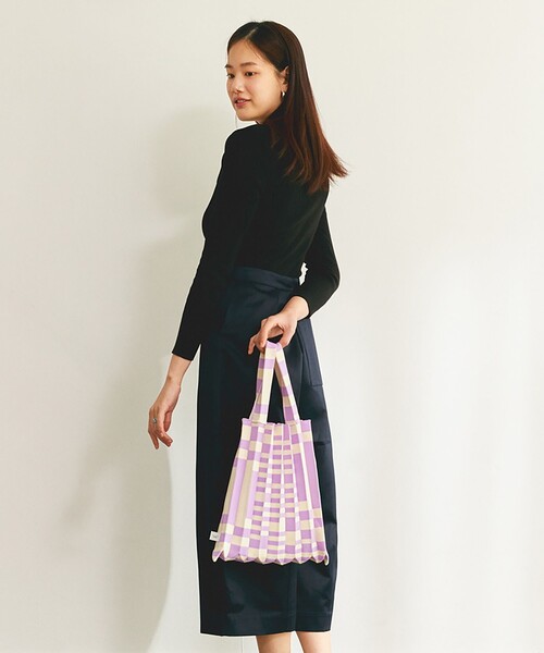 セール】＜PLEATS MAMA＞TOTEBAG GRID（トートバッグ
