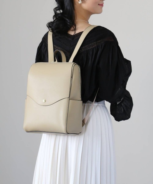 Legato Largo（レガートラルゴ）の「Legato Largo レガートラルゴ 軽量ボンディング リュック LG-P0114（バックパック/リュック・レディース・キャメル/ライトグレー/イエロー/ブラック/グレイッシュベージュ/アイボリー/オリーブ/ベージュ・FREE）」の10枚目の写真