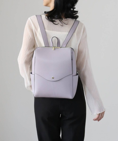 Legato Largo（レガートラルゴ）の「Legato Largo レガートラルゴ 軽量ボンディング リュック LG-P0114（バックパック/リュック・レディース・キャメル/ライトグレー/イエロー/ブラック/グレイッシュベージュ/アイボリー/オリーブ/ベージュ・FREE）」の11枚目の写真