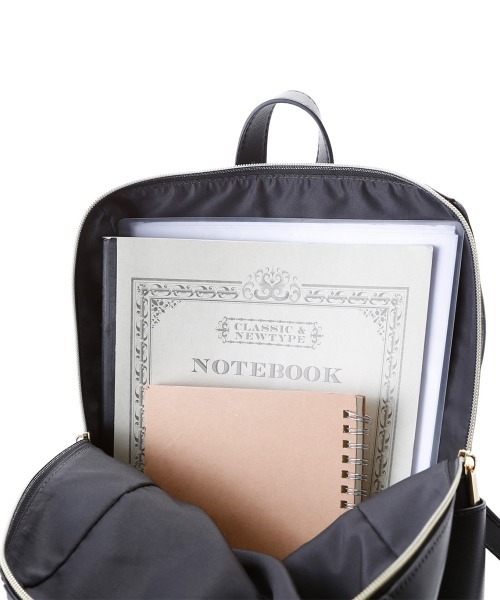 Legato Largo（レガートラルゴ）の「Legato Largo レガートラルゴ 軽量ボンディング リュック LG-P0114（バックパック/リュック・レディース・キャメル/ライトグレー/イエロー/ブラック/グレイッシュベージュ/アイボリー/オリーブ/ベージュ・FREE）」の12枚目の写真