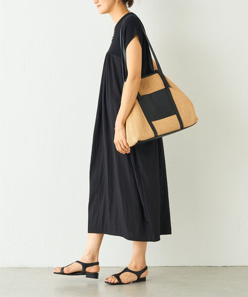 BEARDSLEY（ビアズリー）の「ニットコンビギャザーワンピ（ワンピース・レディース・ブラック・1/0）」の14枚目の写真